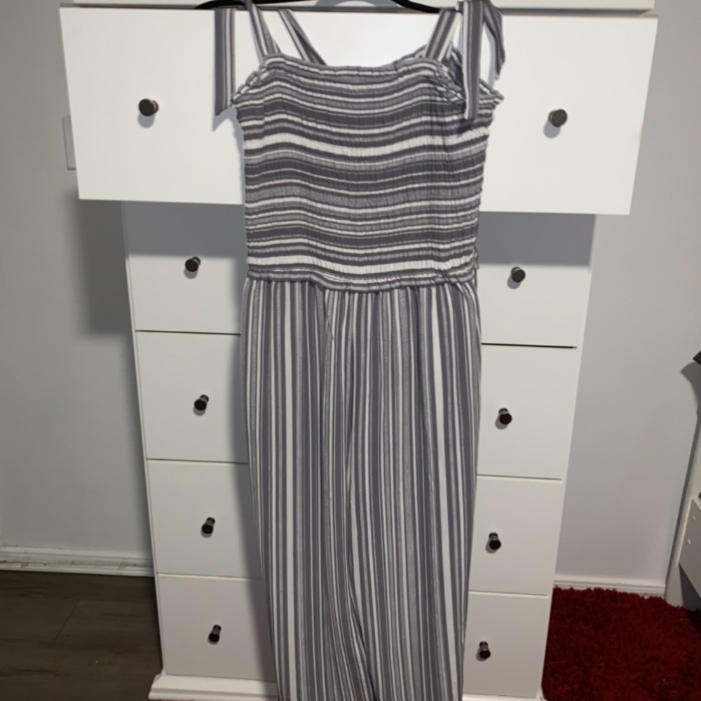 Stripped Straight Leg Jumpsuit